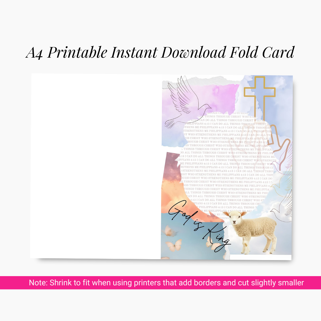 God is King – Greeting Card Printable Download