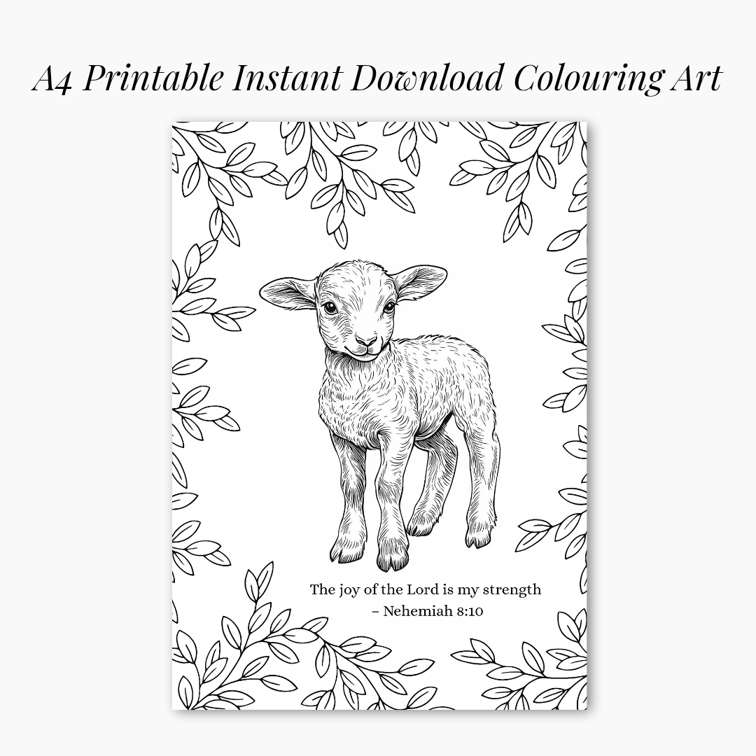 The Joy Of The Lord Is My Strength – Colouring Page Printable Download